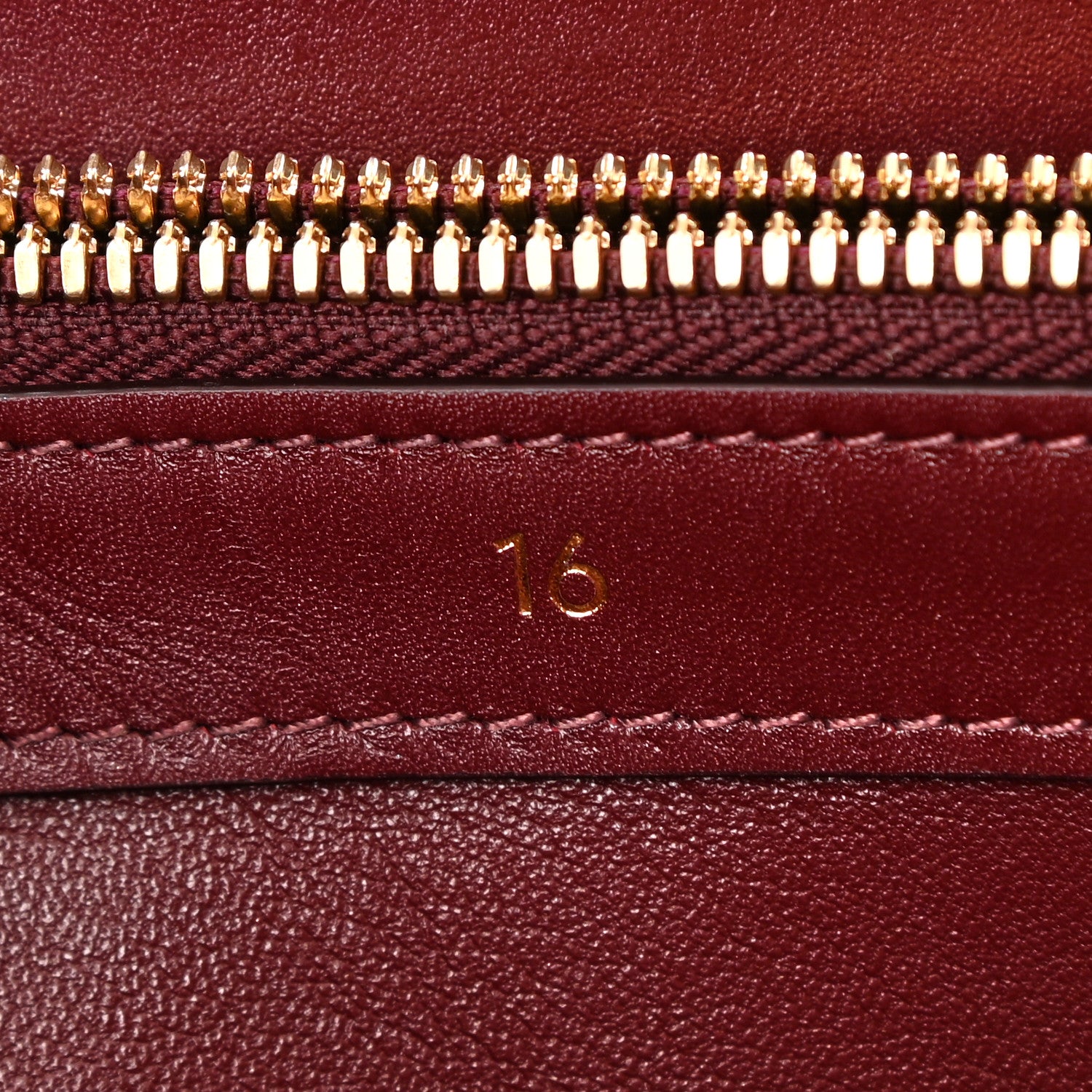 Celine Satinated Calfskin Medium 16 Top Handle Bag Light Burgundy 7 of 9