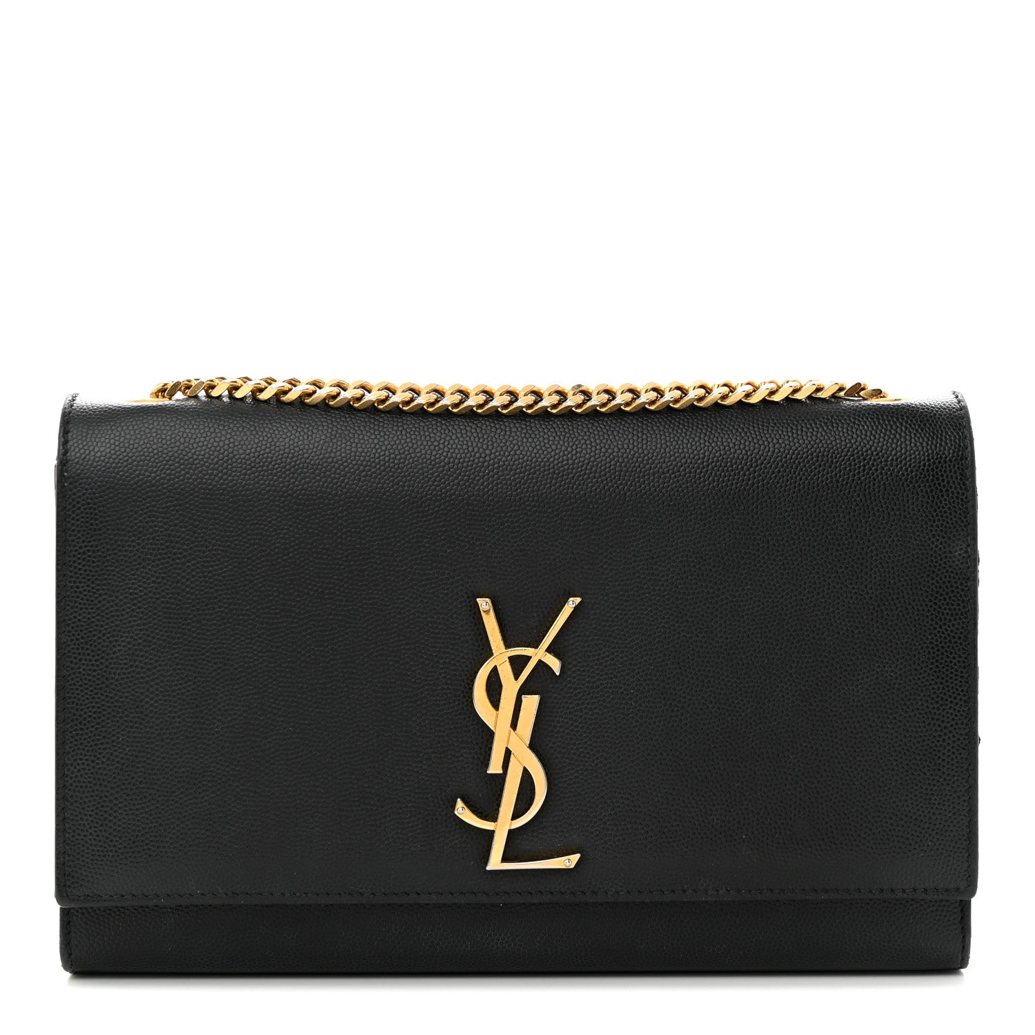 Saint Laurent Grain De Poudre Medium Classic Monogram Kate Satchel Black 1 of 13