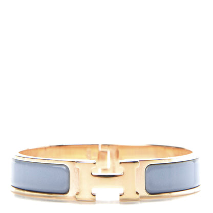 Hermes Enamel Narrow Clic Clac H Bracelet PM Bleu Chardon 1 of 4