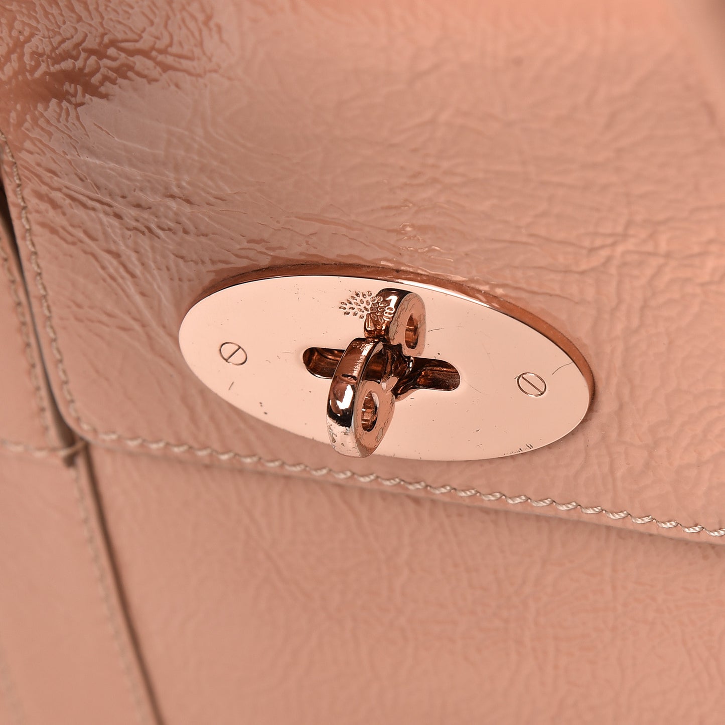 Wrinkled Patent Small Bayswater Plaster Pink