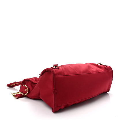 Balenciaga Satin Classic Gold Hardware City Red 4 of 12