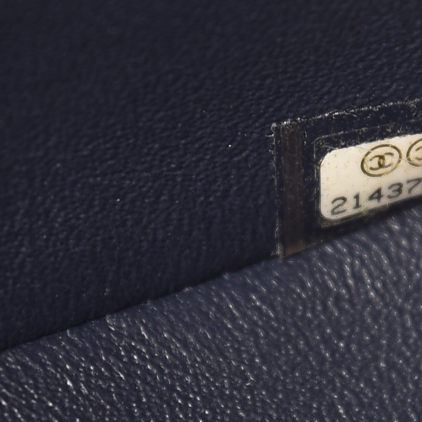 Caviar Quilted Mini Rectangular Flap Navy