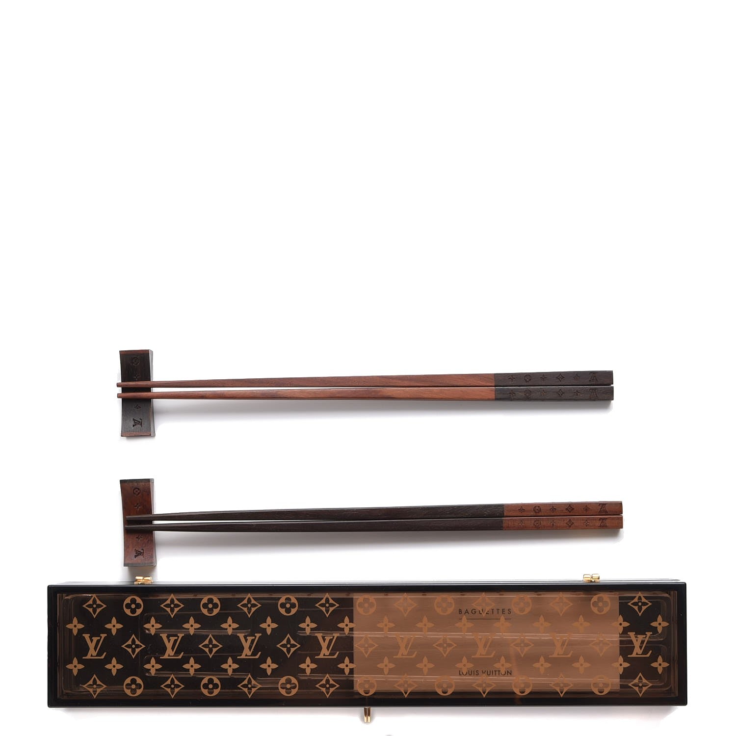 Louis Vuitton Rosewood Monogram Chopsticks with Case 1 of 7