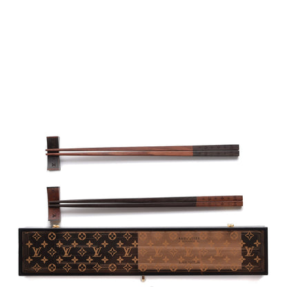 Louis Vuitton Rosewood Monogram Chopsticks with Case 1 of 7