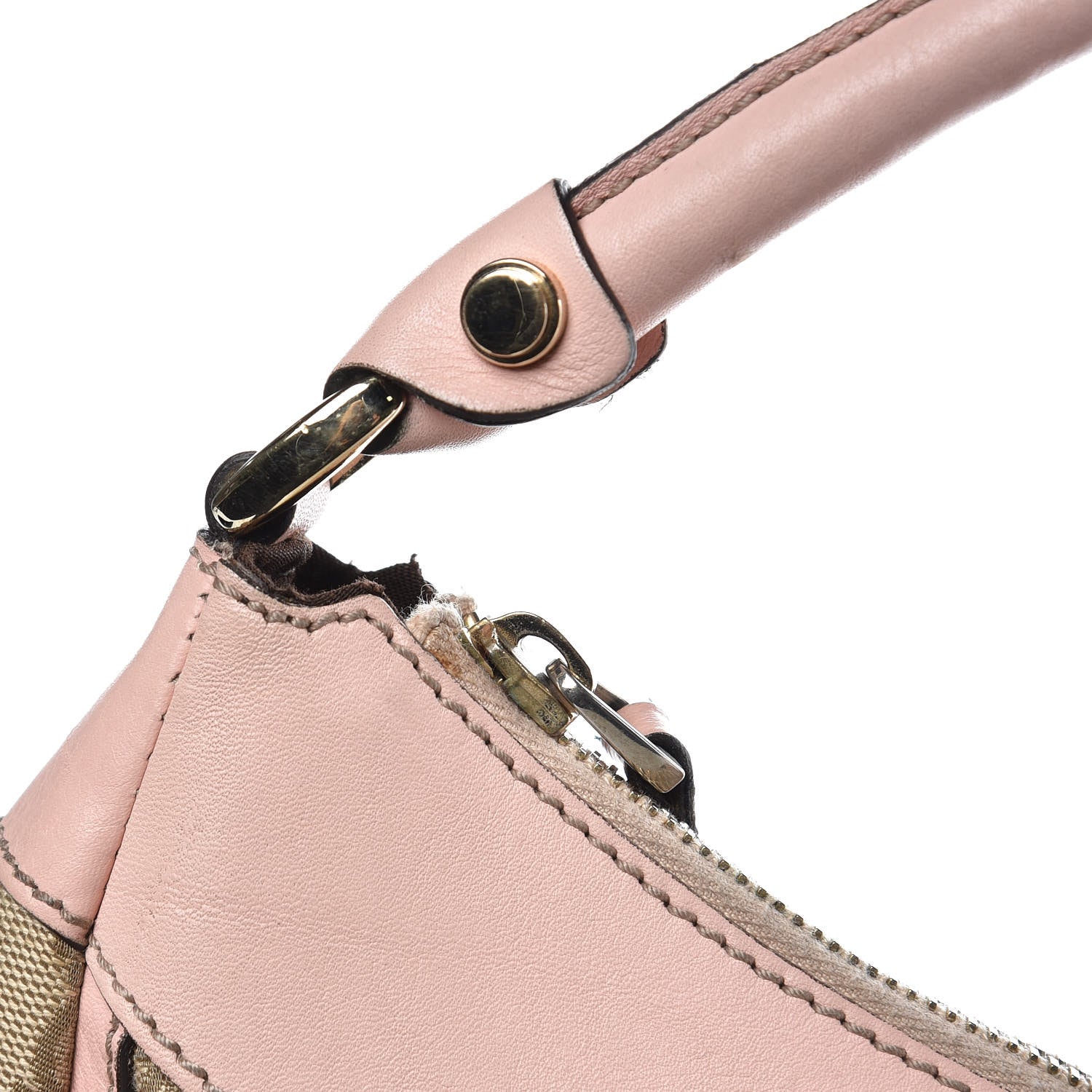 Gucci Monogram Large D Gold Hobo Pink 9 of 17
