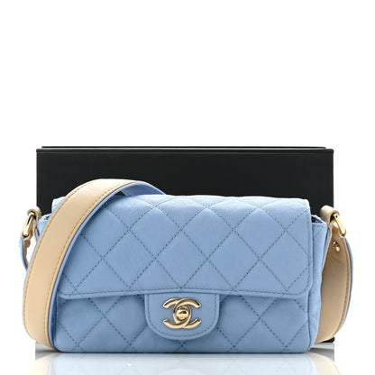 Chanel Caviar Quilted Mini Flap With Thick Strap Blue 11 of 11