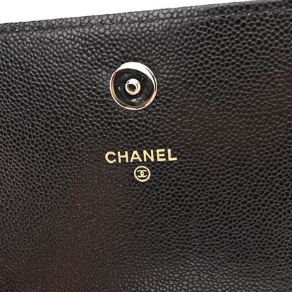 Chanel Caviar Quilted Boy Wallet On Chain WOC Black 7 of 13