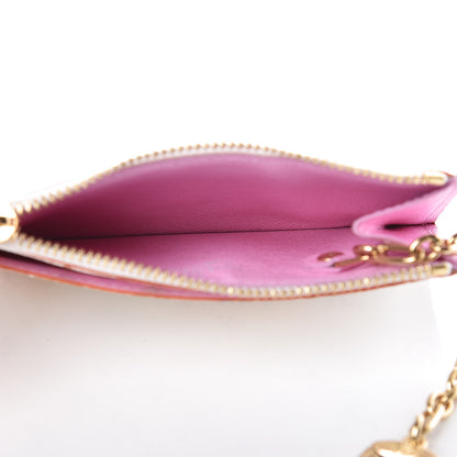Louis Vuitton Monogram Multicolor Key Pouch White Litchi 5 of 6