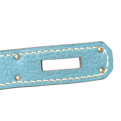 Hermes Togo Kelly Retourne 28 Bleu Jean 7 of 10