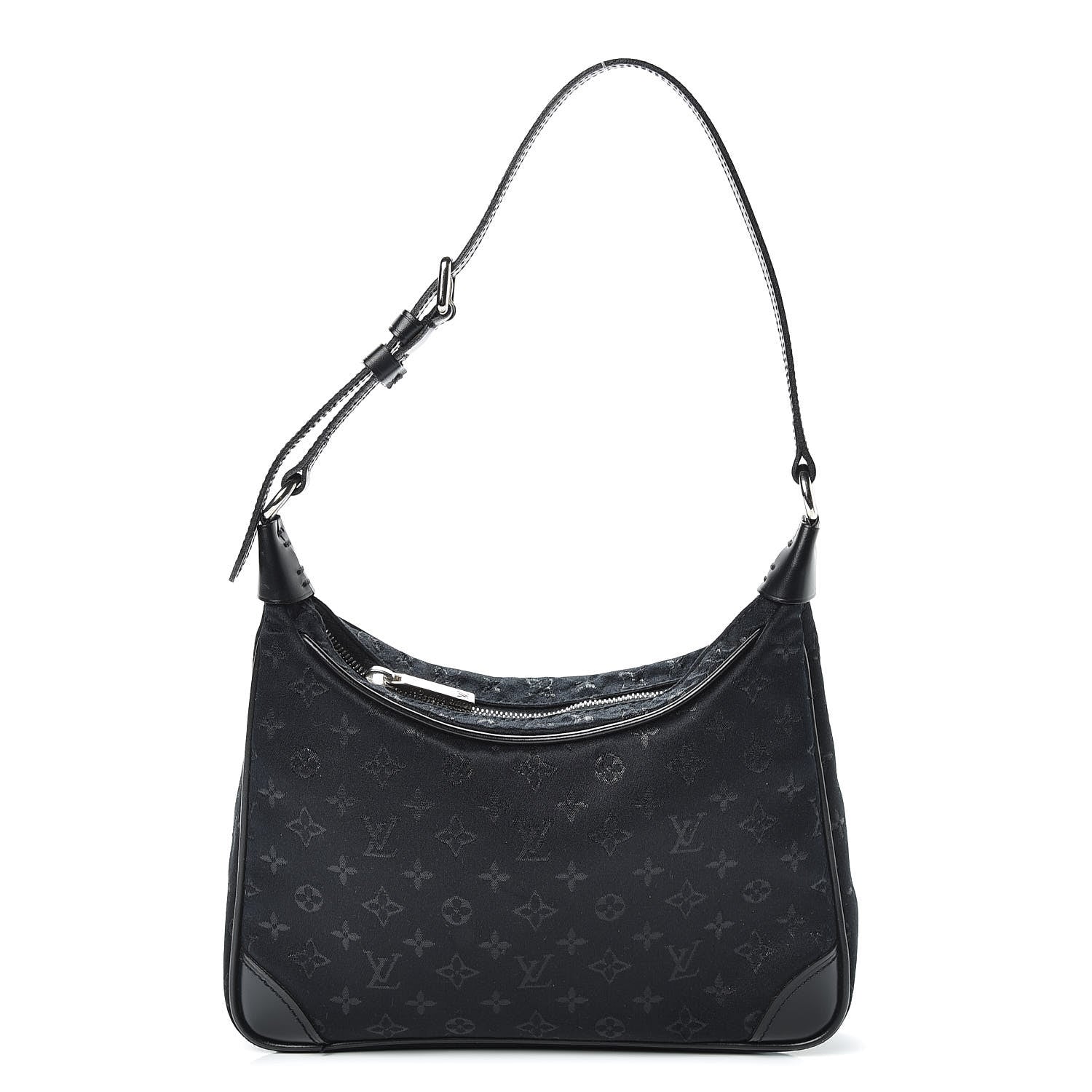 Louis Vuitton Satin Monogram Little Boulogne Black 1 of 10
