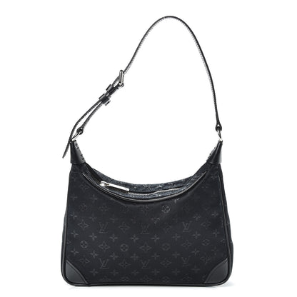 Louis Vuitton Satin Monogram Little Boulogne Black 1 of 10