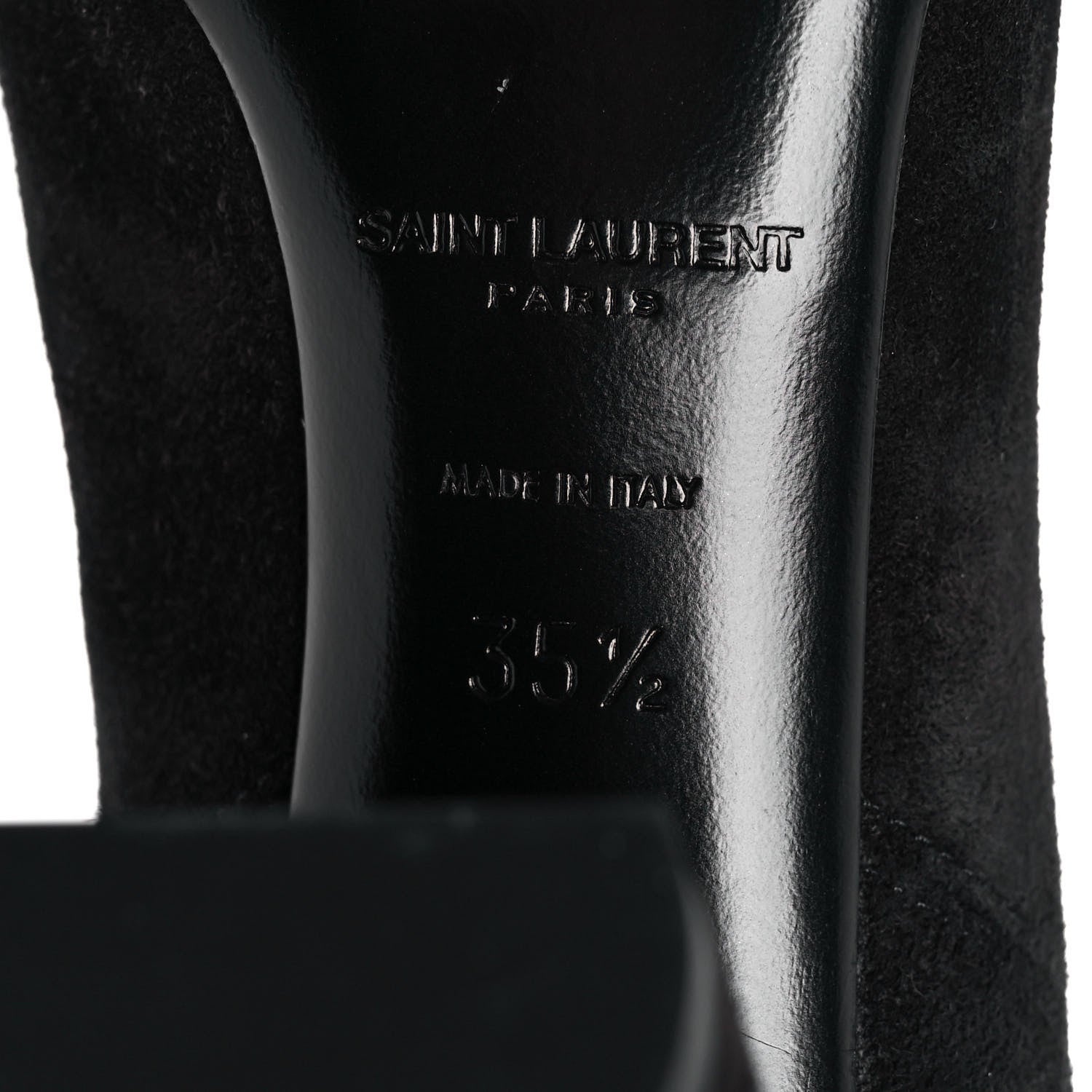 Saint Laurent Suede Babies Chelsea 95 Ankle Boot 35.5 Black 6 of 8