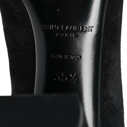 Saint Laurent Suede Babies Chelsea 95 Ankle Boot 35.5 Black 6 of 8