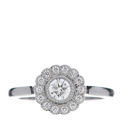 Tiffany Platinum Diamond Round Enchant Flower Ring 49 5 1 of 7