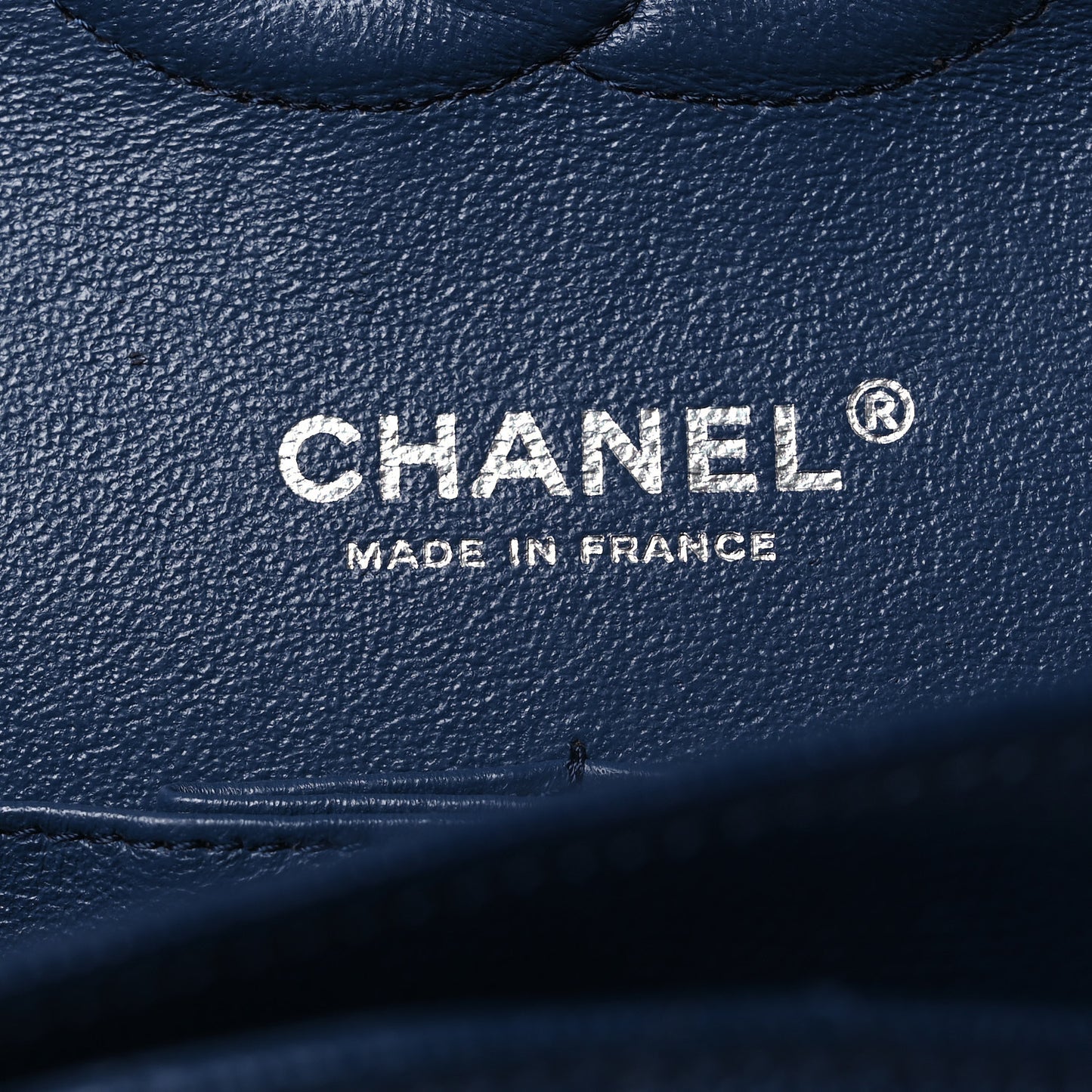 Caviar Quilted Medium Double Flap Navy