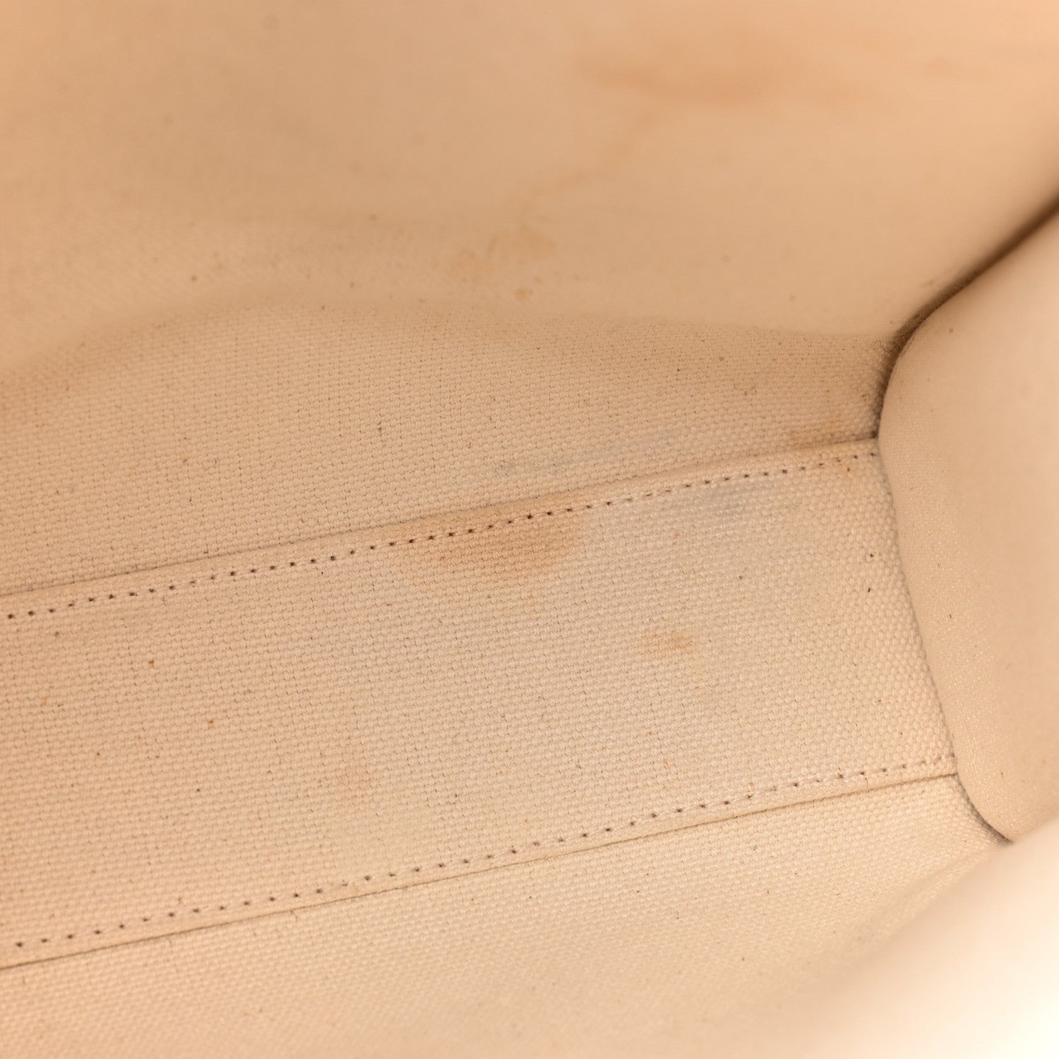 Celine Canvas Calfskin Logo Print Small Vertical Cabas Natural Tan 10 of 17