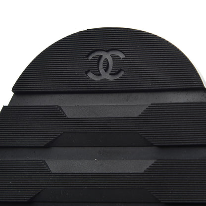 Chanel Shiny Lambskin Quilted Lace Up Combat Boots 39 Black 7 of 10
