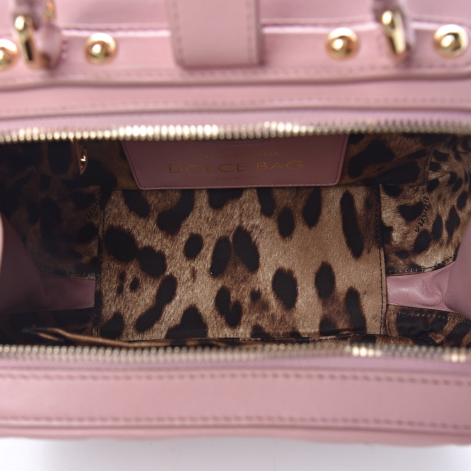 Dolce & Gabbana Lambskin Watersnake Embellished Lucia Shoulder Bag Rosa 5 of 10
