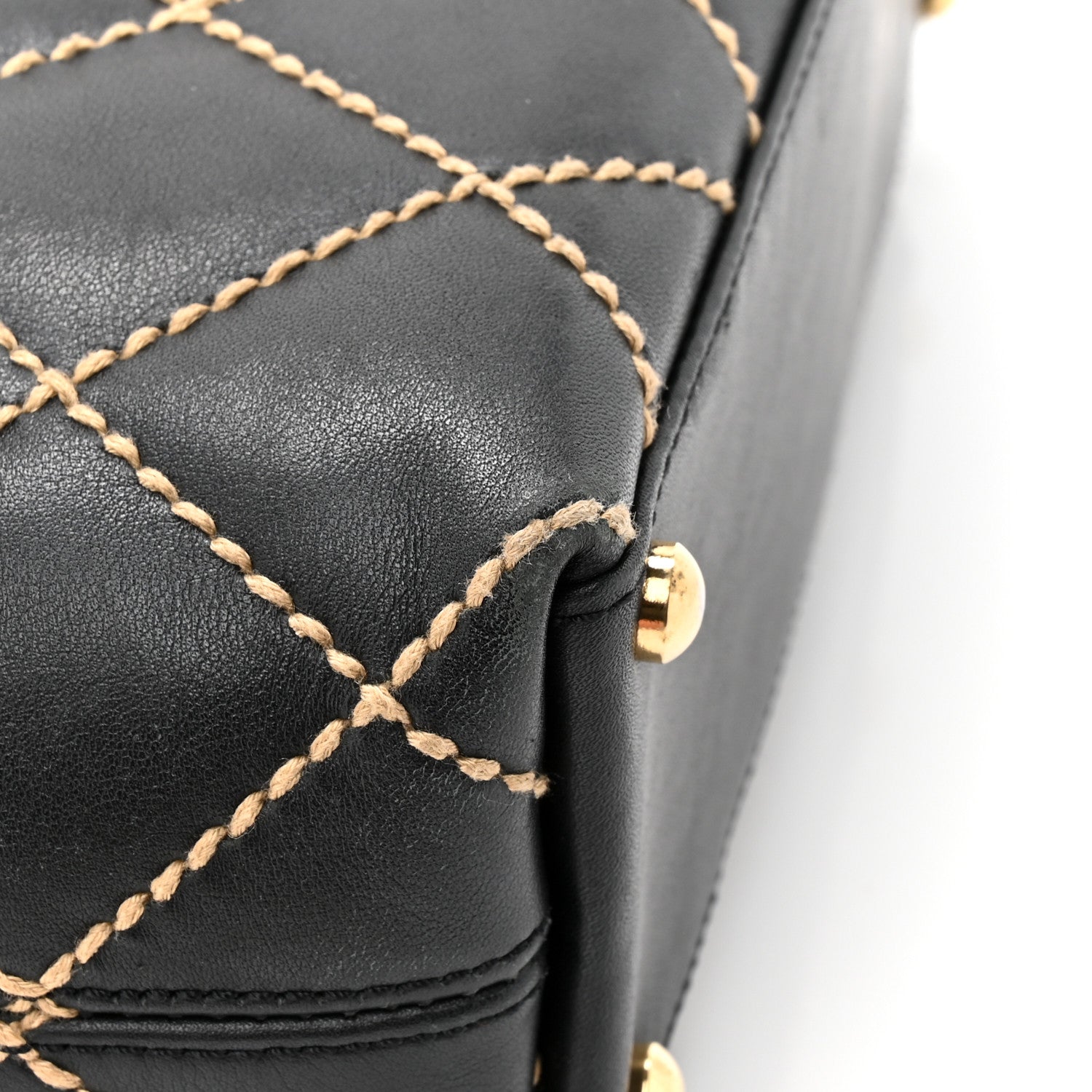 Chanel Calfskin Wild Stitch Tote Black 11 of 14