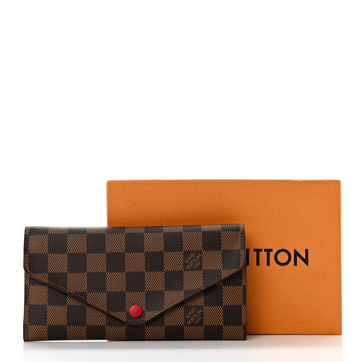 Louis Vuitton Damier Ebene Josephine Wallet Red 10 of 10
