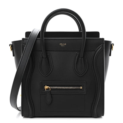 Celine Smooth Calfskin Nano Luggage Black 1 of 10