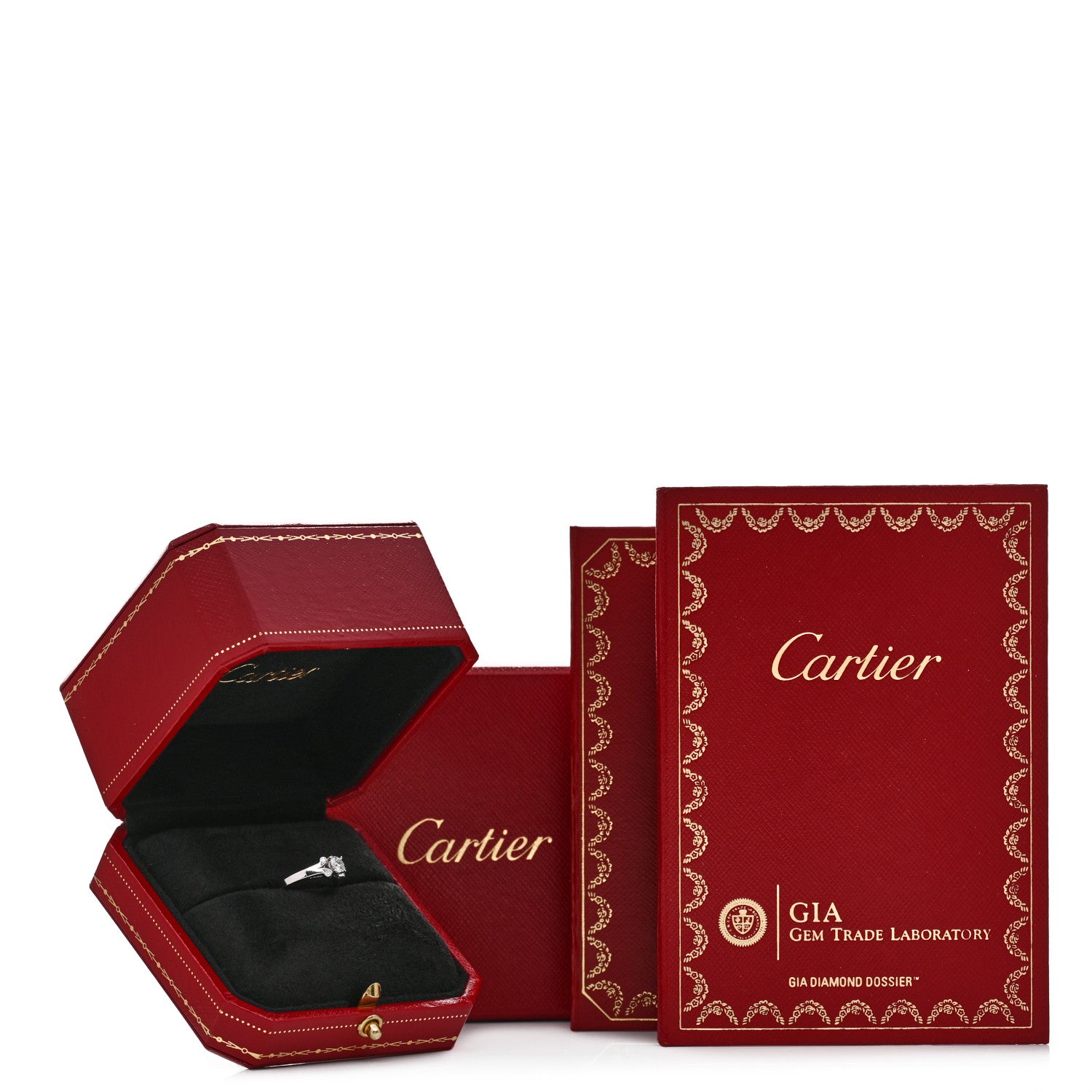 Cartier Platinum Diamond .26ct Ballerine Solitaire Engagement Ring 45 3.25 8 of 8