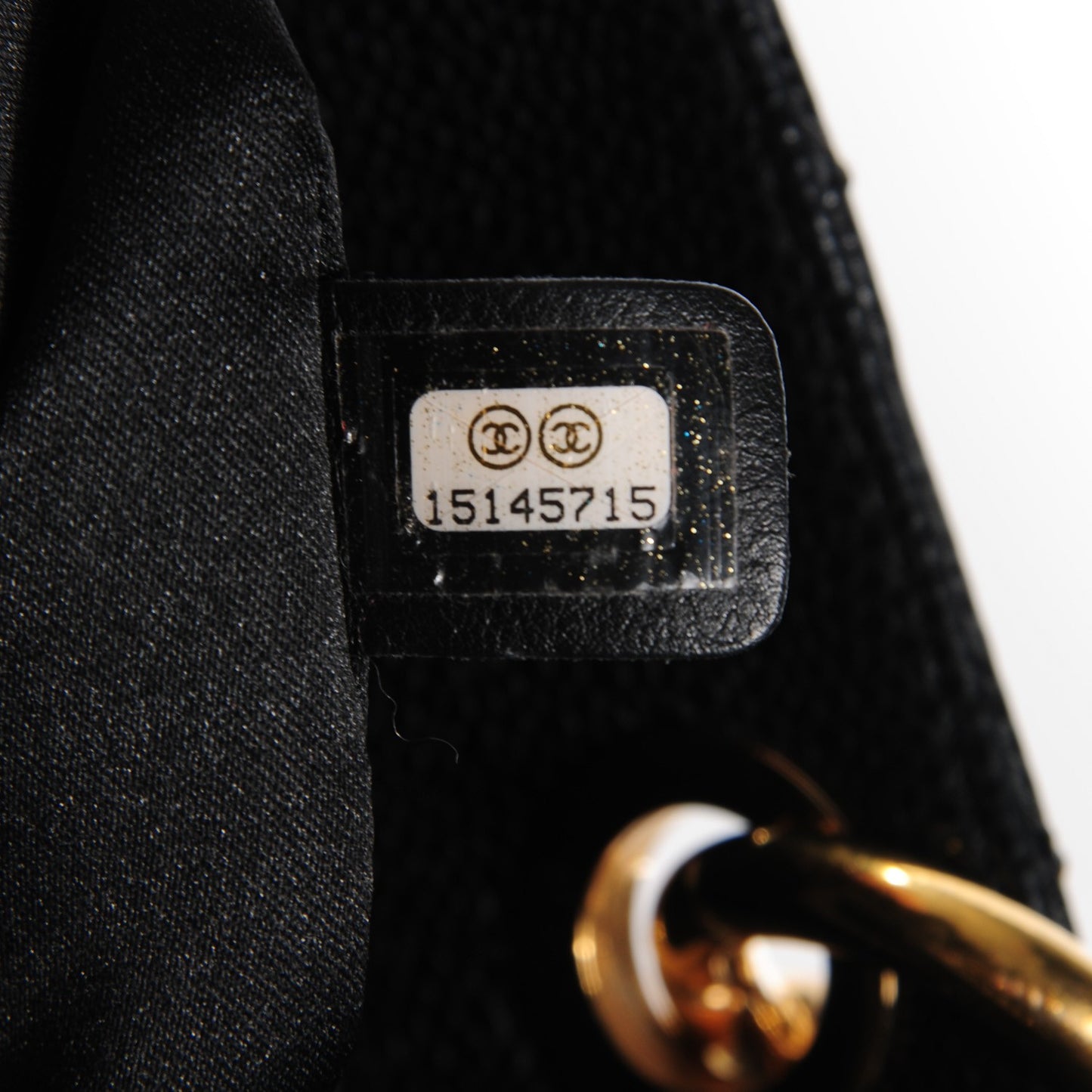 Caviar Quilted Grand Shopping Tote GST Black