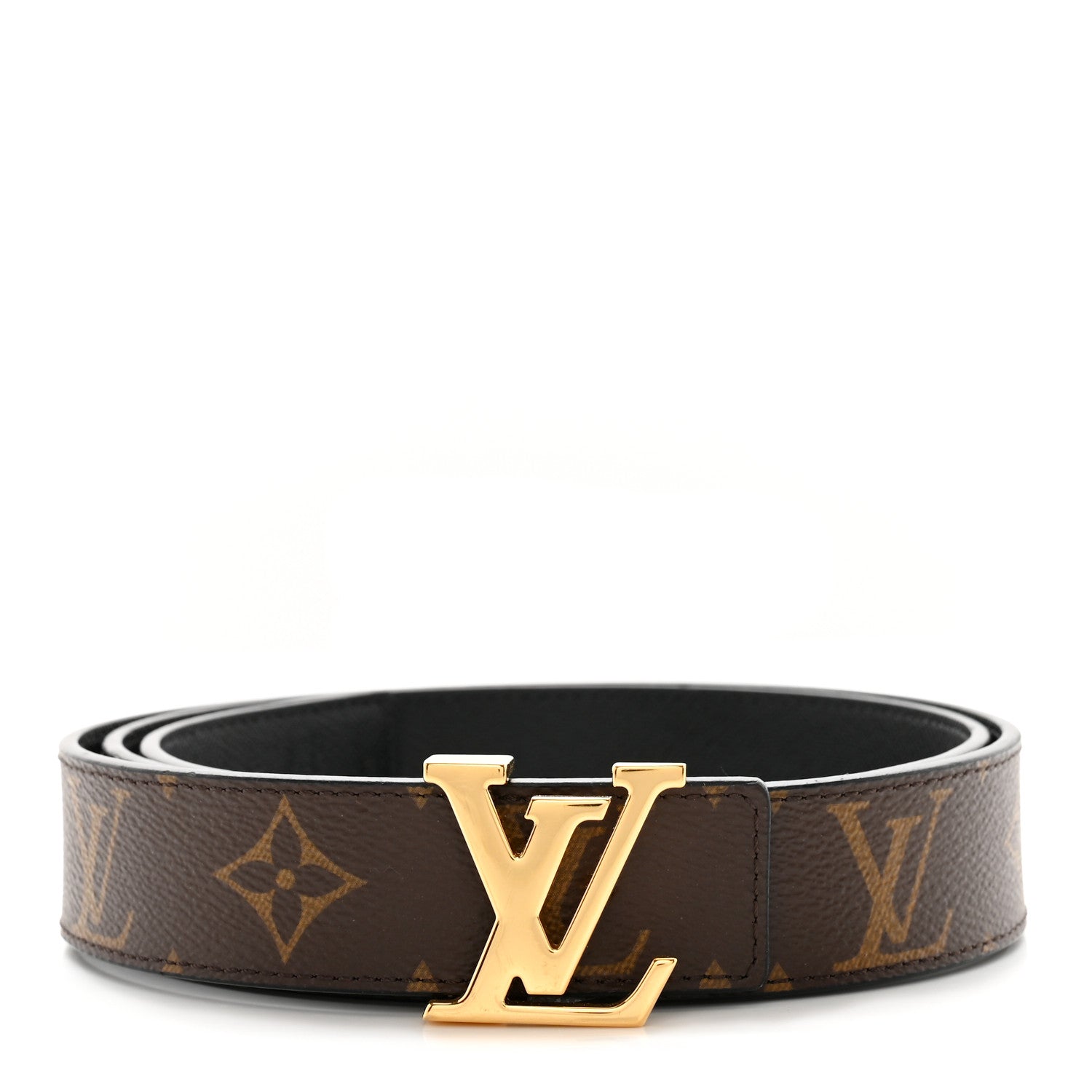 Louis Vuitton Calfskin Monogram 30mm LV Initiales Reversible Belt 90 36 Black 1 of 6