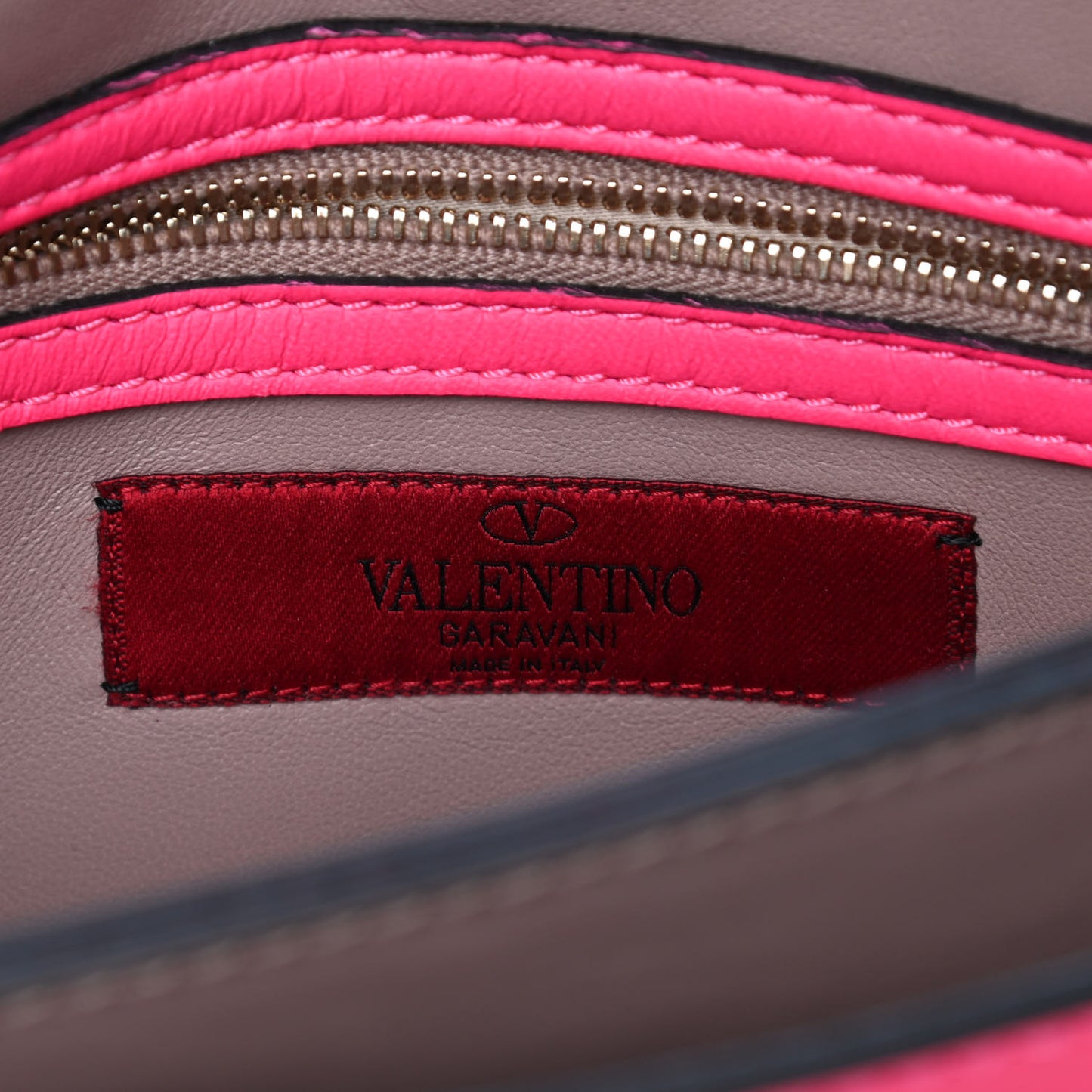 Nappa Rockstud Wristlet Clutch Pink