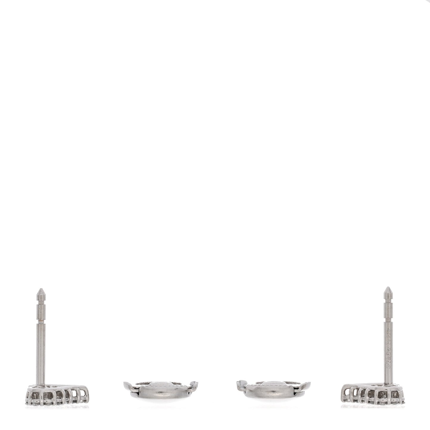 Platinum Diamond Extra Mini Heart Earrings