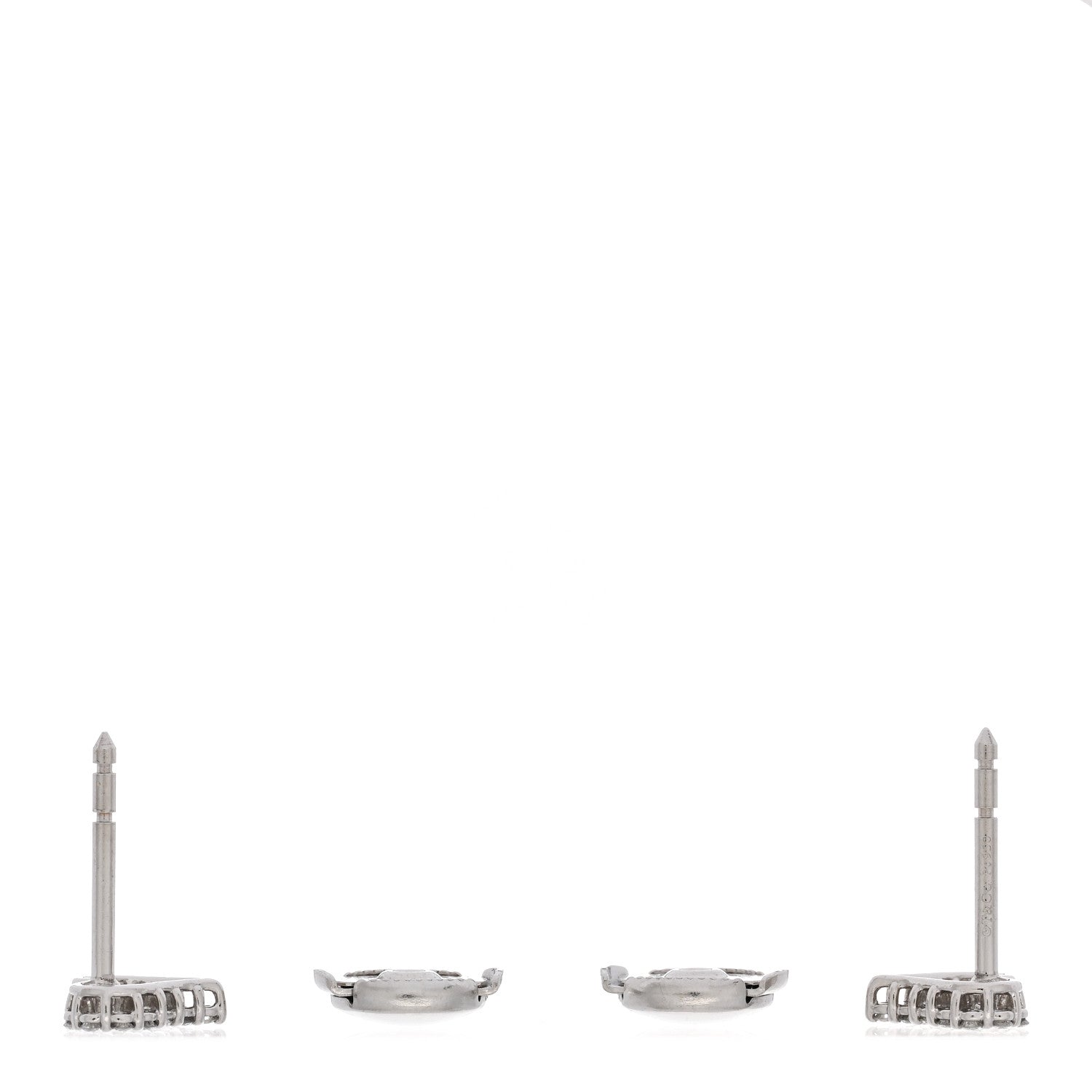 Tiffany Platinum Diamond Extra Mini Heart Earrings 3 of 5