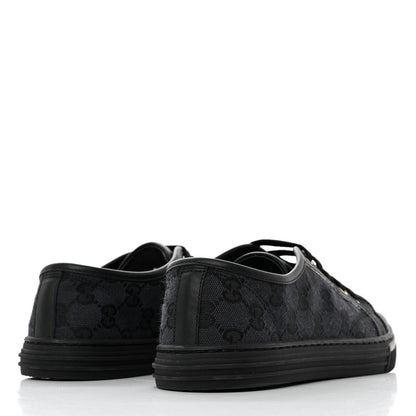 Gucci GG Monogram Calfskin Womens Low Top Sneakers 37.5 Piombo Black 4 of 8