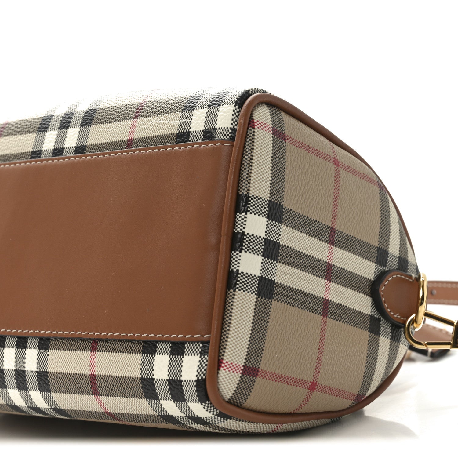 Burberry Vintage Check Mini Bowling Bag Briar Brown 9 of 9