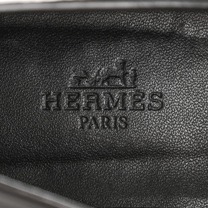 Hermes Calfskin Womens Faubourg Loafers 37 Black 8 of 10