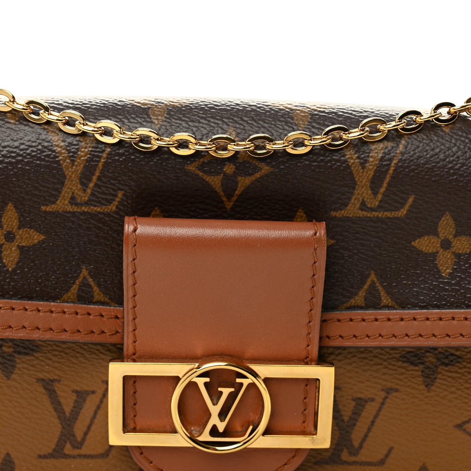 Louis Vuitton Reverse Monogram Dauphine Chain Wallet 7 of 9