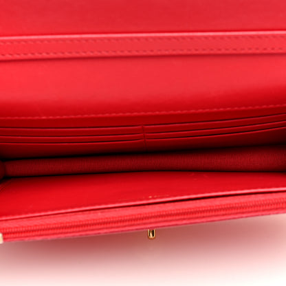 Chanel Lambskin Plexiglass Quilted Coco Love Wallet On Chain WOC Red 5 of 10