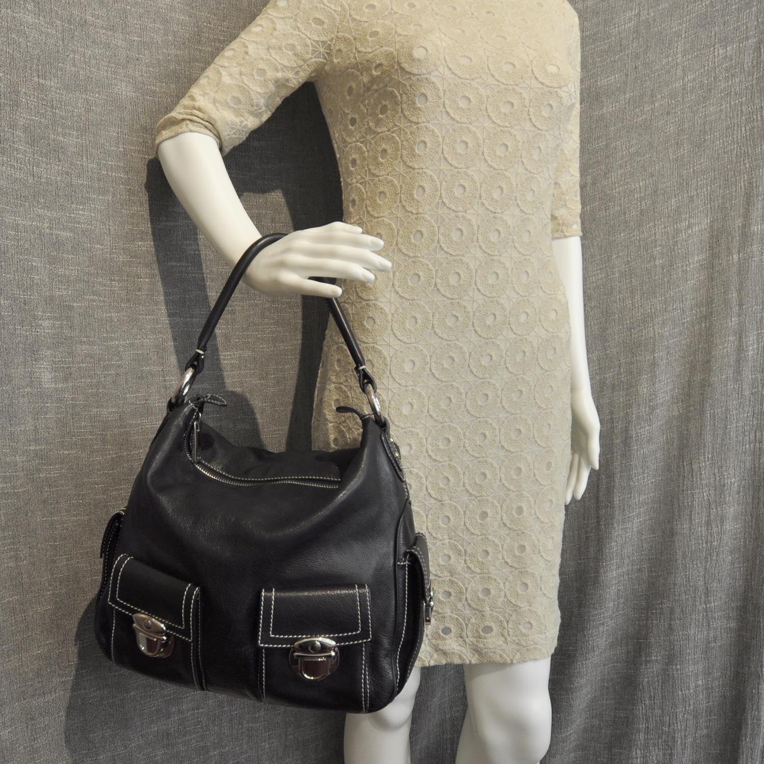 Marc Jacobs Leather Multipocket Hobo Black 2 of 10