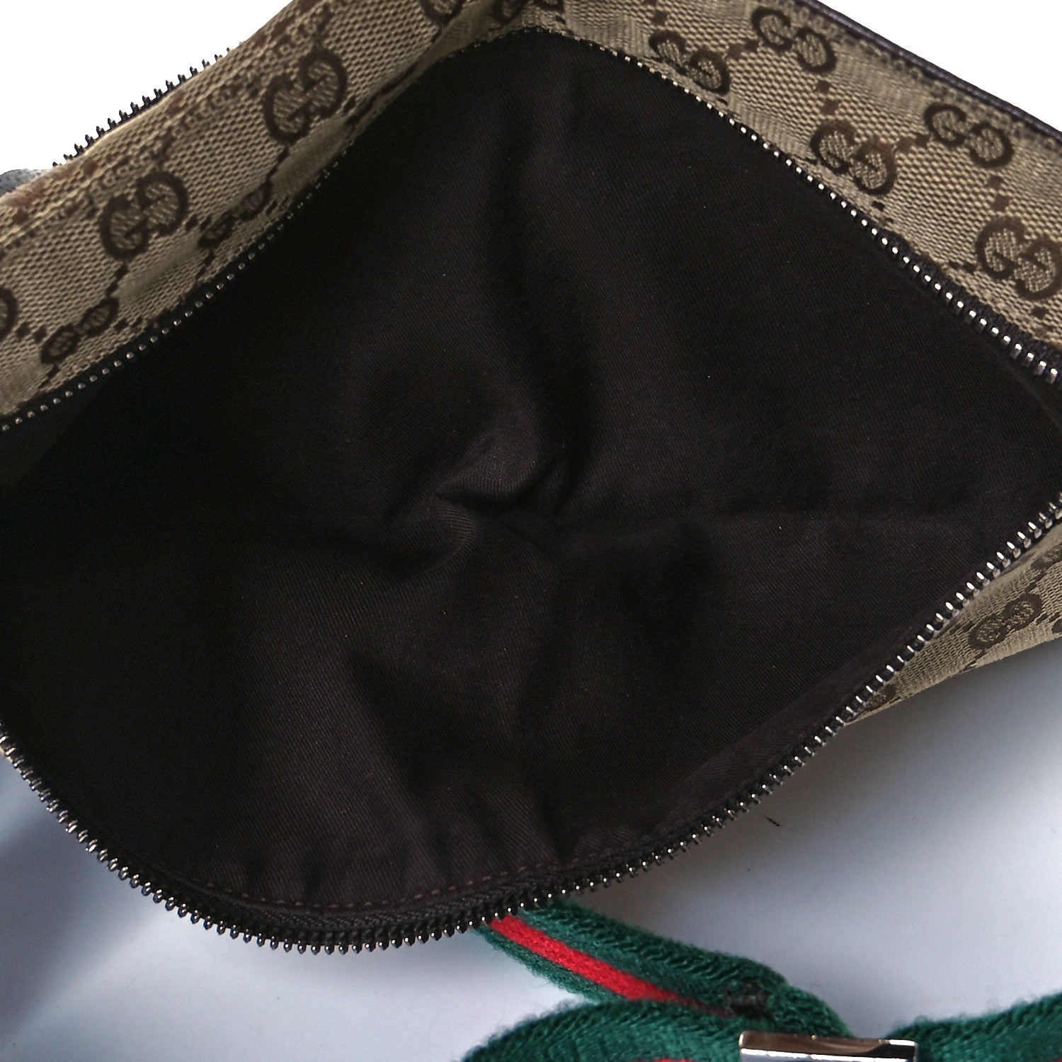 Gucci GG Monogram Double Pocket Belt Bag Dark Brown 8 of 39