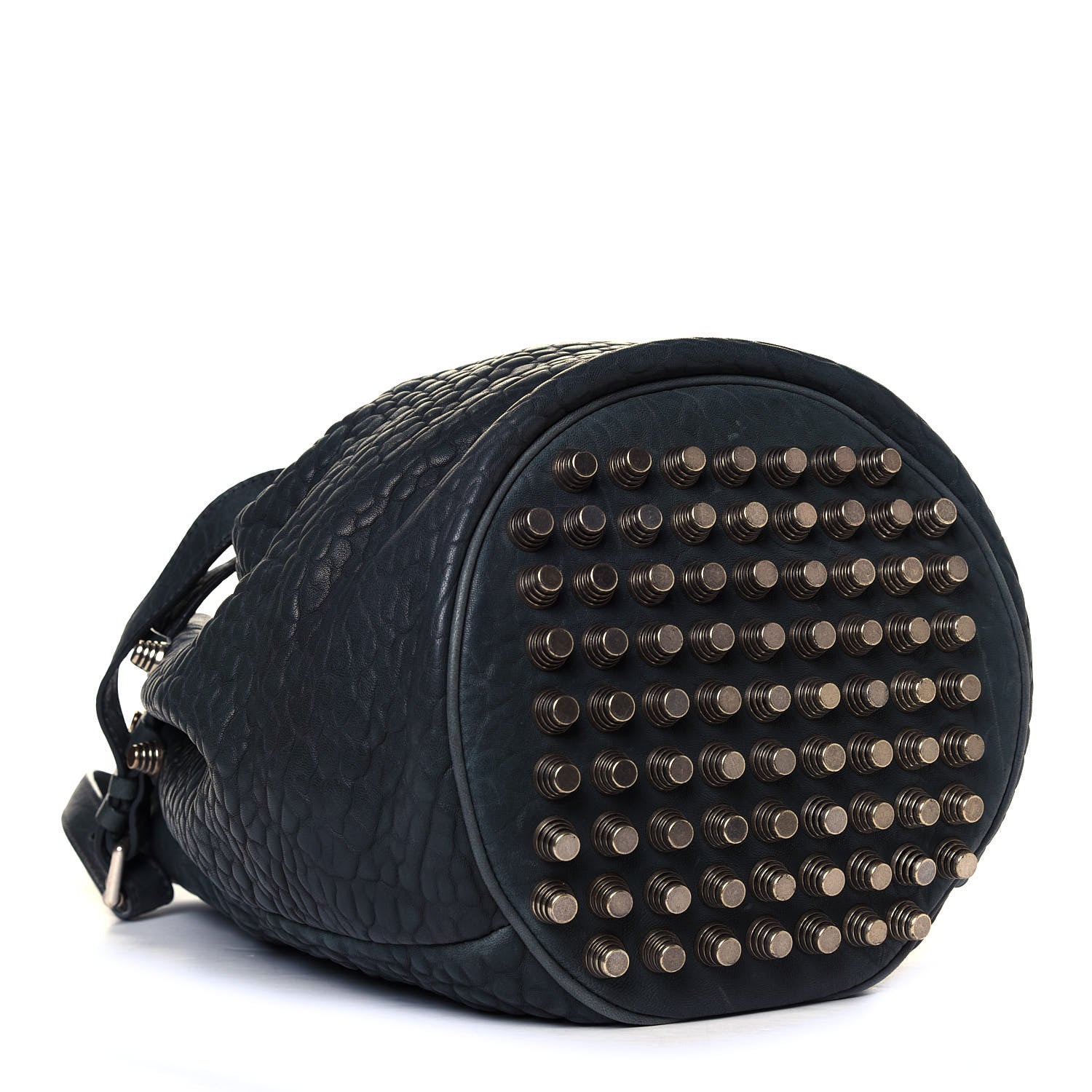 Alexander Wang Pebbled Lambskin Diego Bucket Bag Neptune Antique Brass Hardware 3 of 5