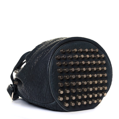 Alexander Wang Pebbled Lambskin Diego Bucket Bag Neptune Antique Brass Hardware 3 of 5