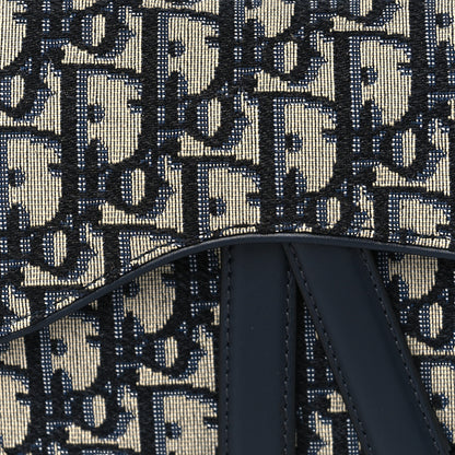 Christian Dior Oblique Mini Saddle Bag Blue 8 of 11
