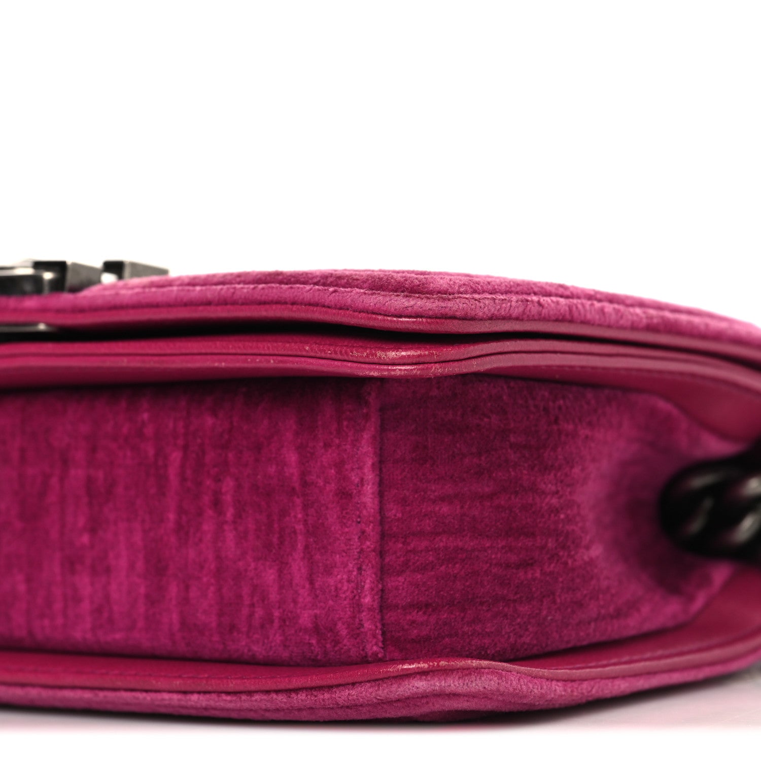 Chanel Velvet Quilted Small Boy Flap Fuchsia 10 of 10