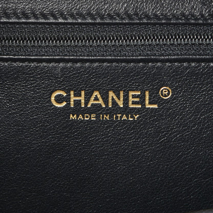 Chanel Caviar Quilted Large CC Filigree Vanity Case Beige Black 7 of 12