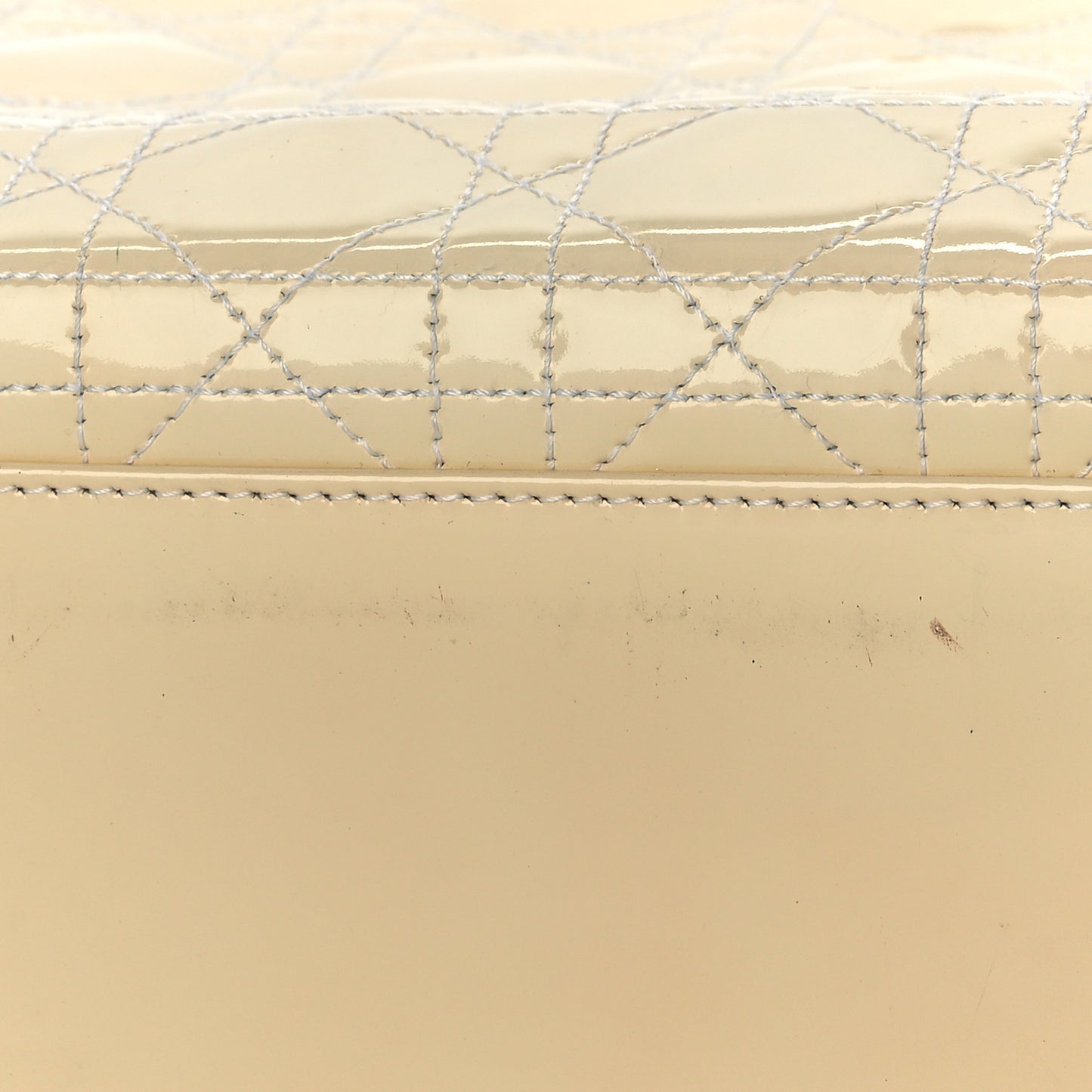 Patent Cannage Large Lady Dior White