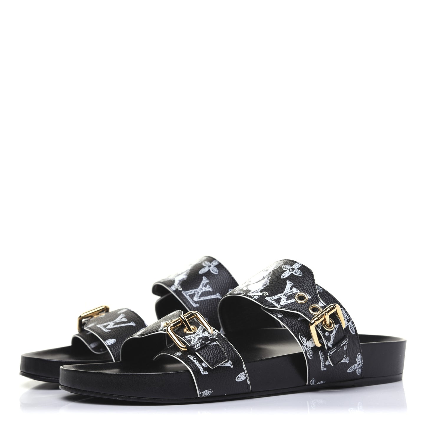 Catogram Bom Dia Flat Mule 42 Black White