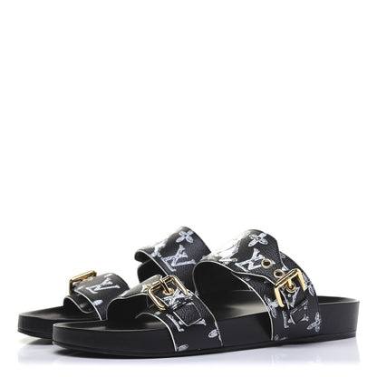 Louis Vuitton Catogram Bom Dia Flat Mule 42 Black White 2 of 11