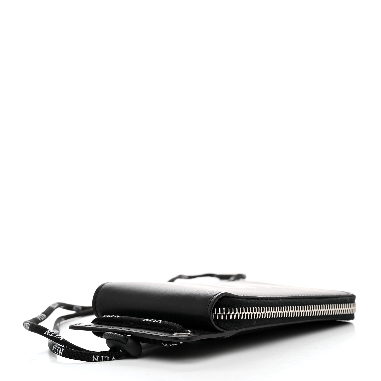 Valentino Garavani Calfskin VLTN Neck Strap Wallet Black 5 of 8
