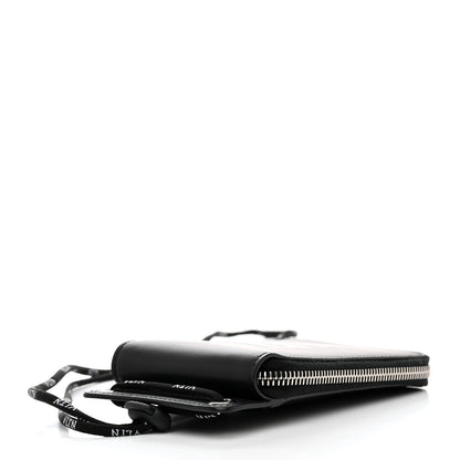 Valentino Garavani Calfskin VLTN Neck Strap Wallet Black 5 of 8