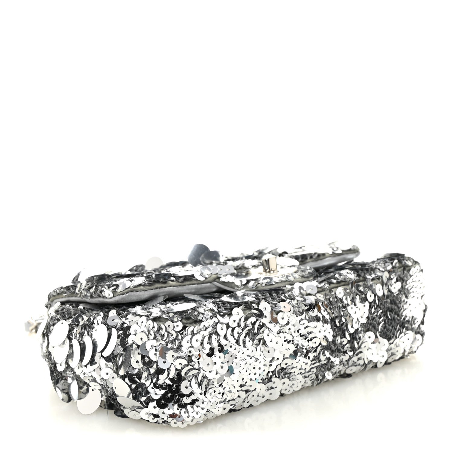 Chanel Sequin Mini Rectangular Flap Silver 4 of 11