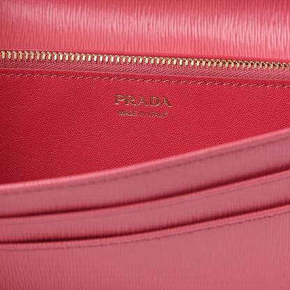 Prada Vitello Move Oro Chain Wallet Peonia 6 of 9
